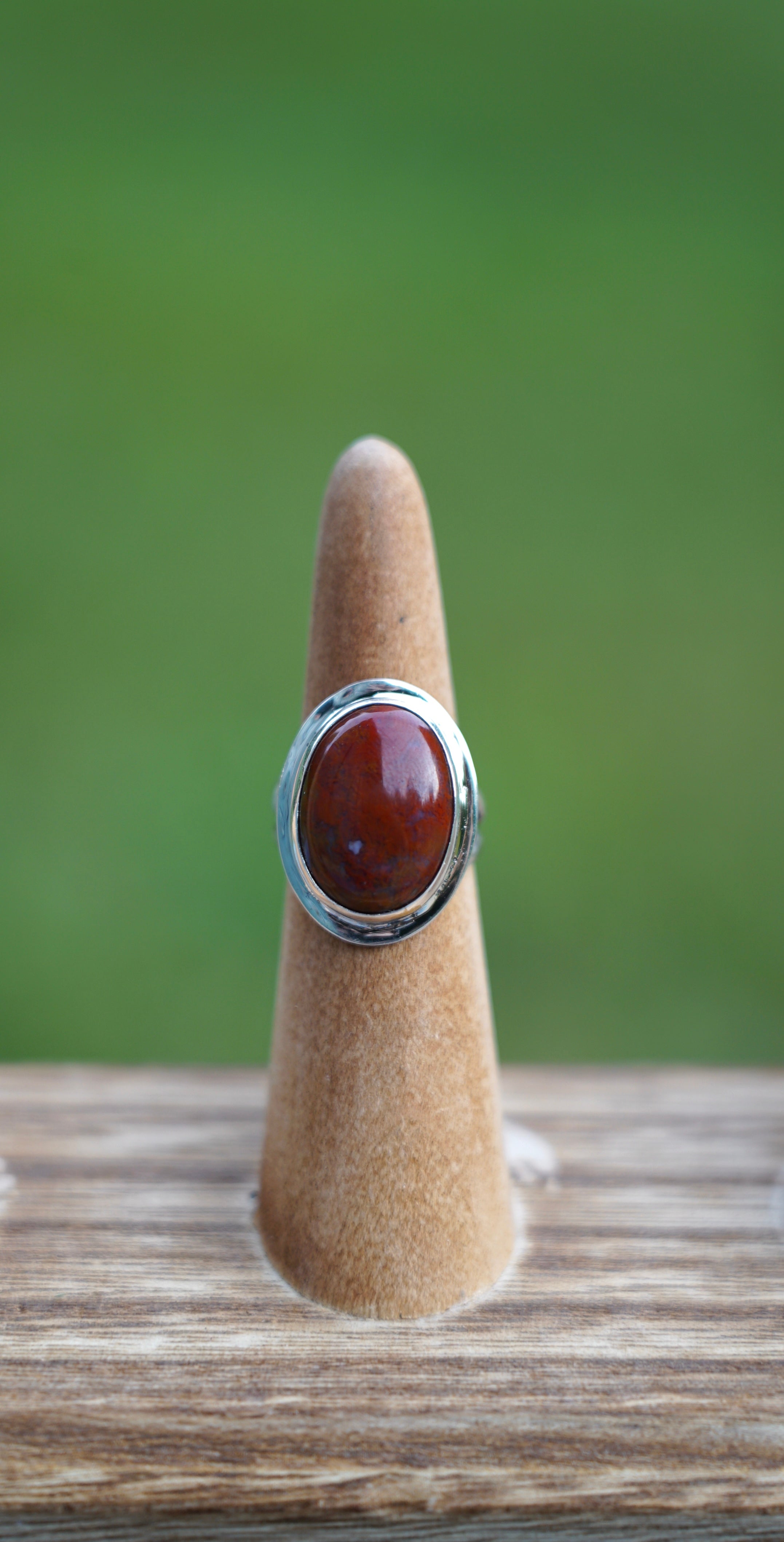 Carnelian agate ring
