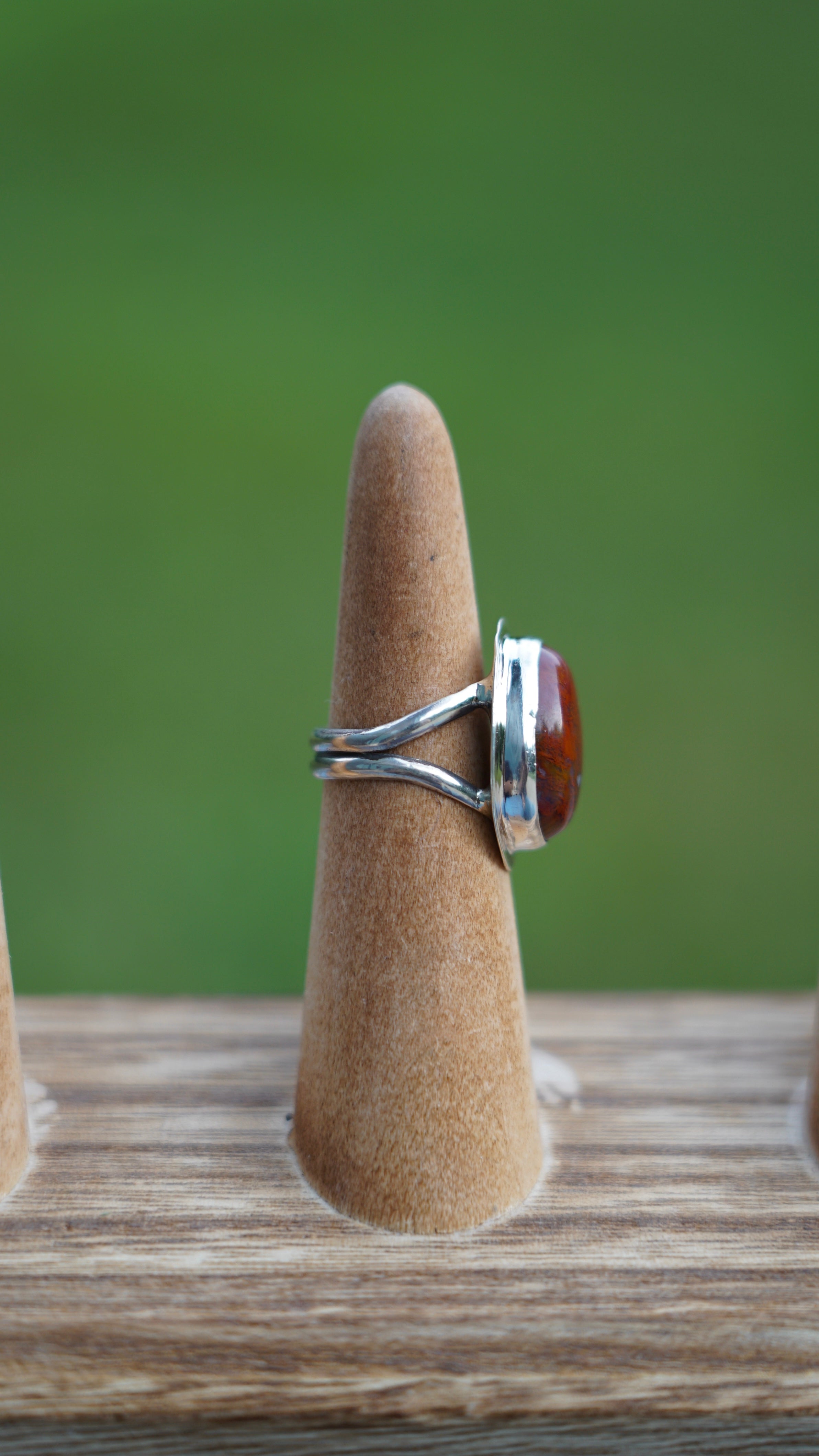 Carnelian agate ring