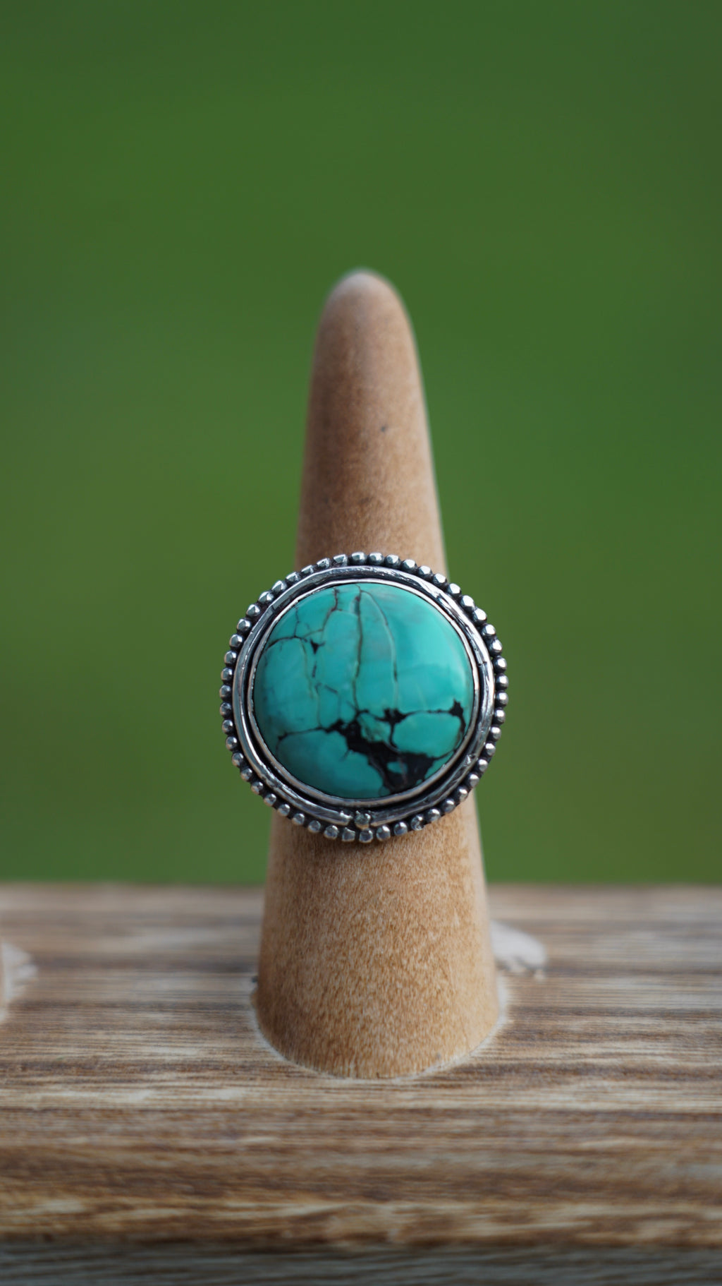Turquoise circle ring