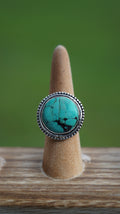 Turquoise circle ring