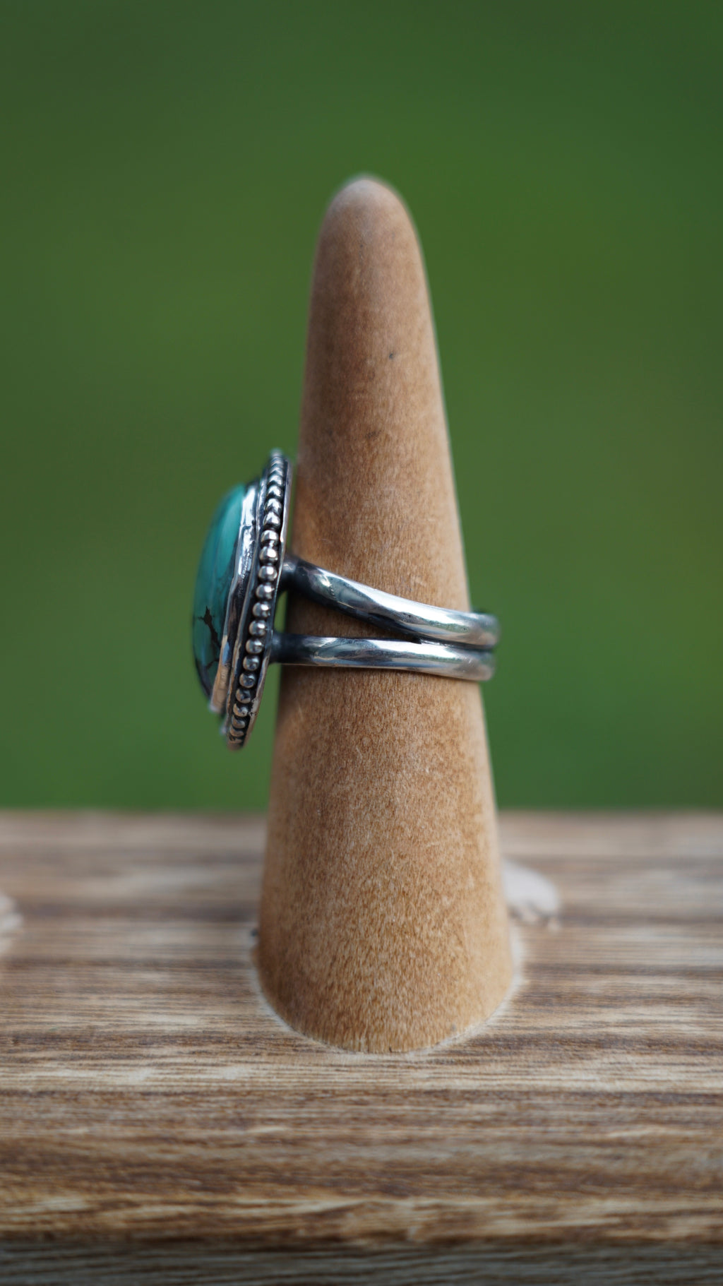 Turquoise circle ring
