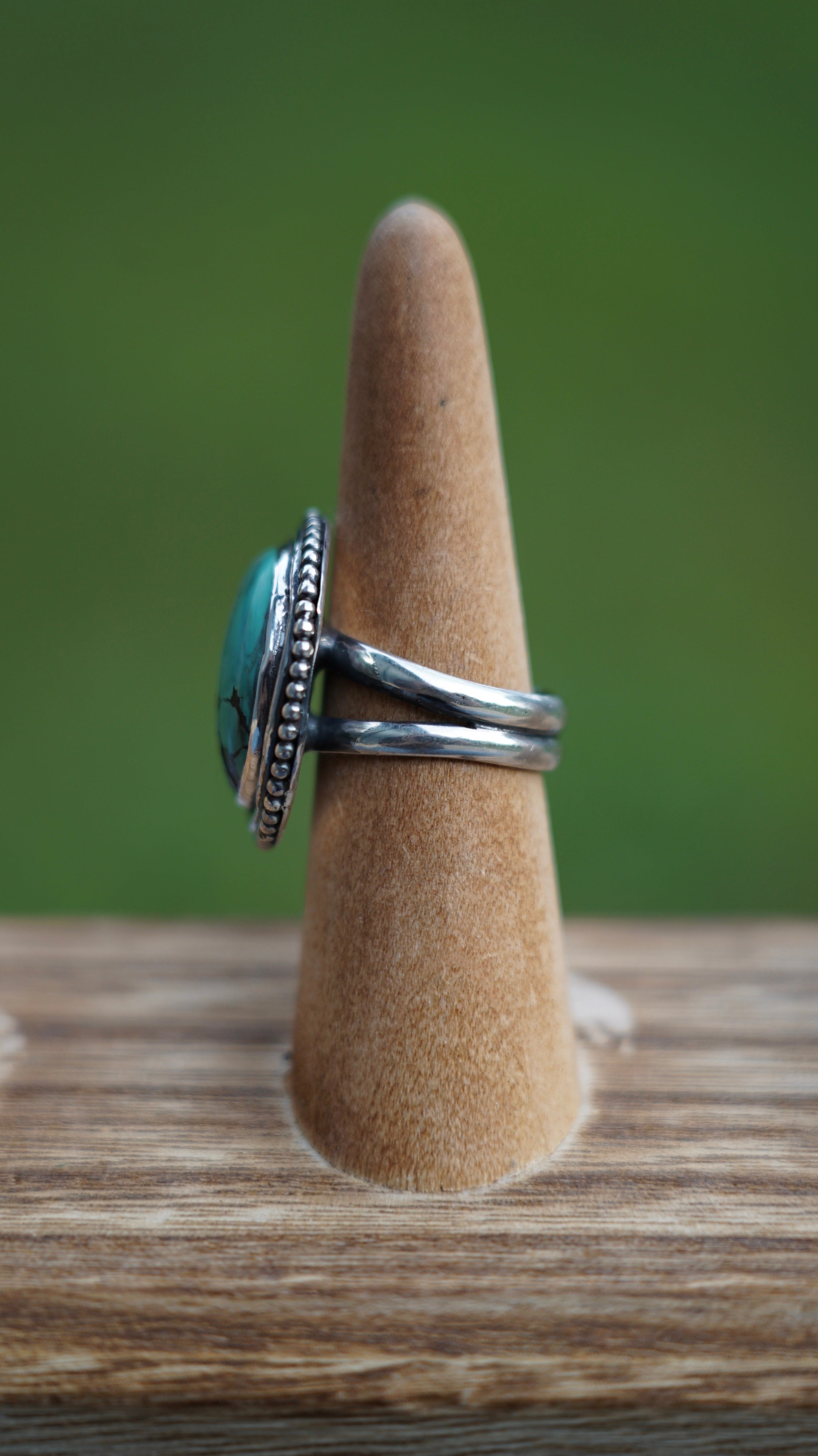 Turquoise circle ring