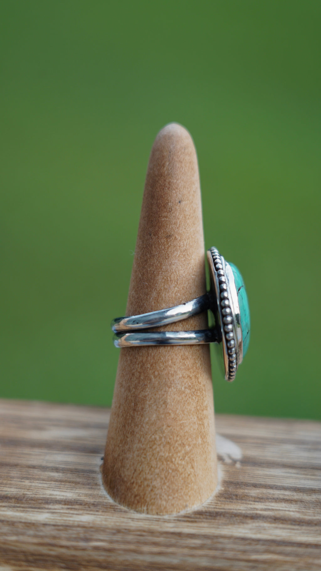 Turquoise circle ring