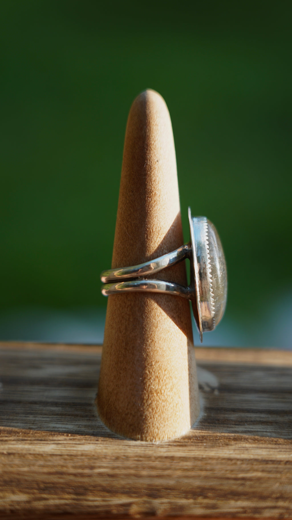 Golden rutilated quarts ring