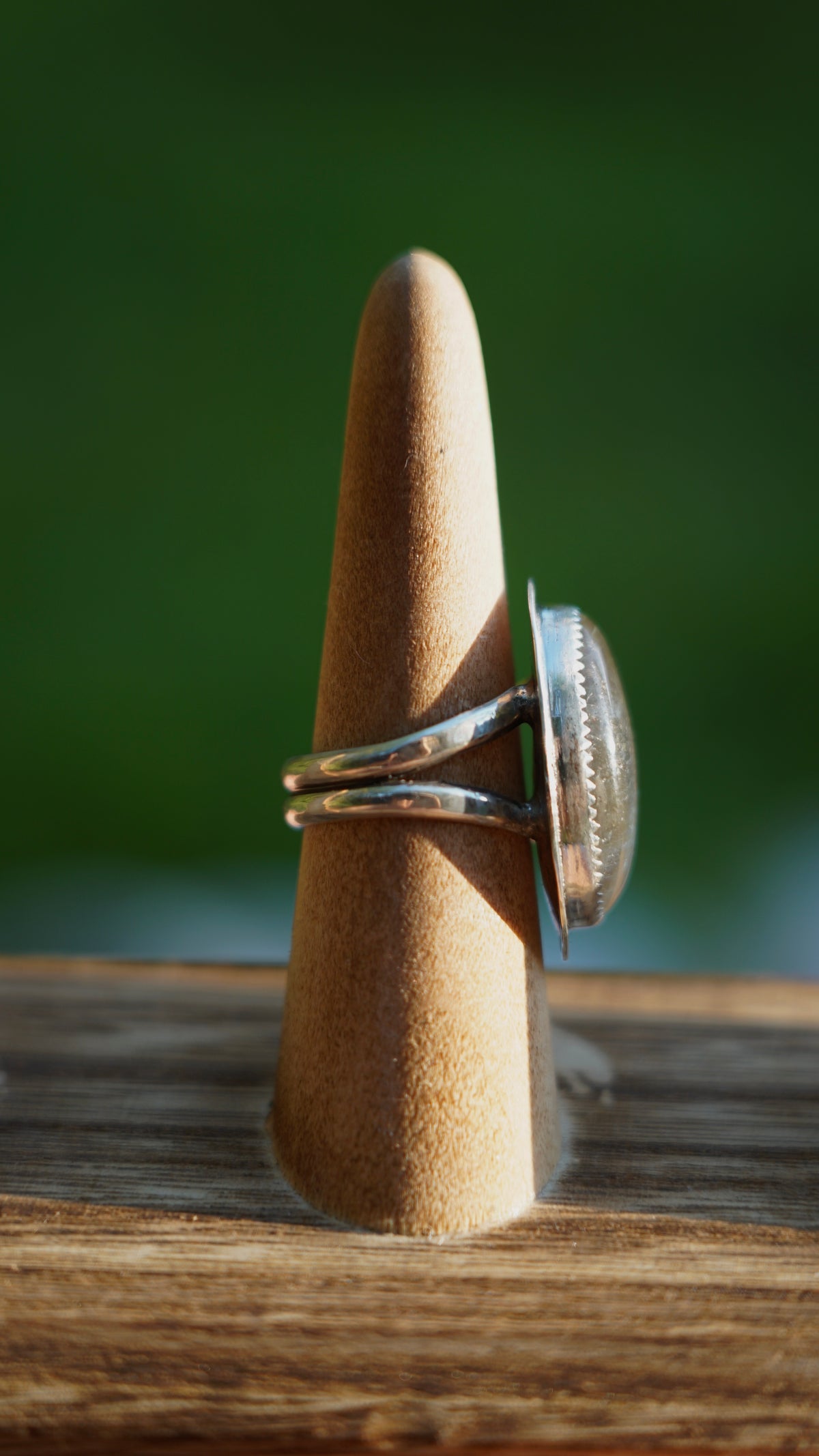 Golden rutilated quarts ring