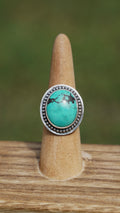 round beaded turquoise ring