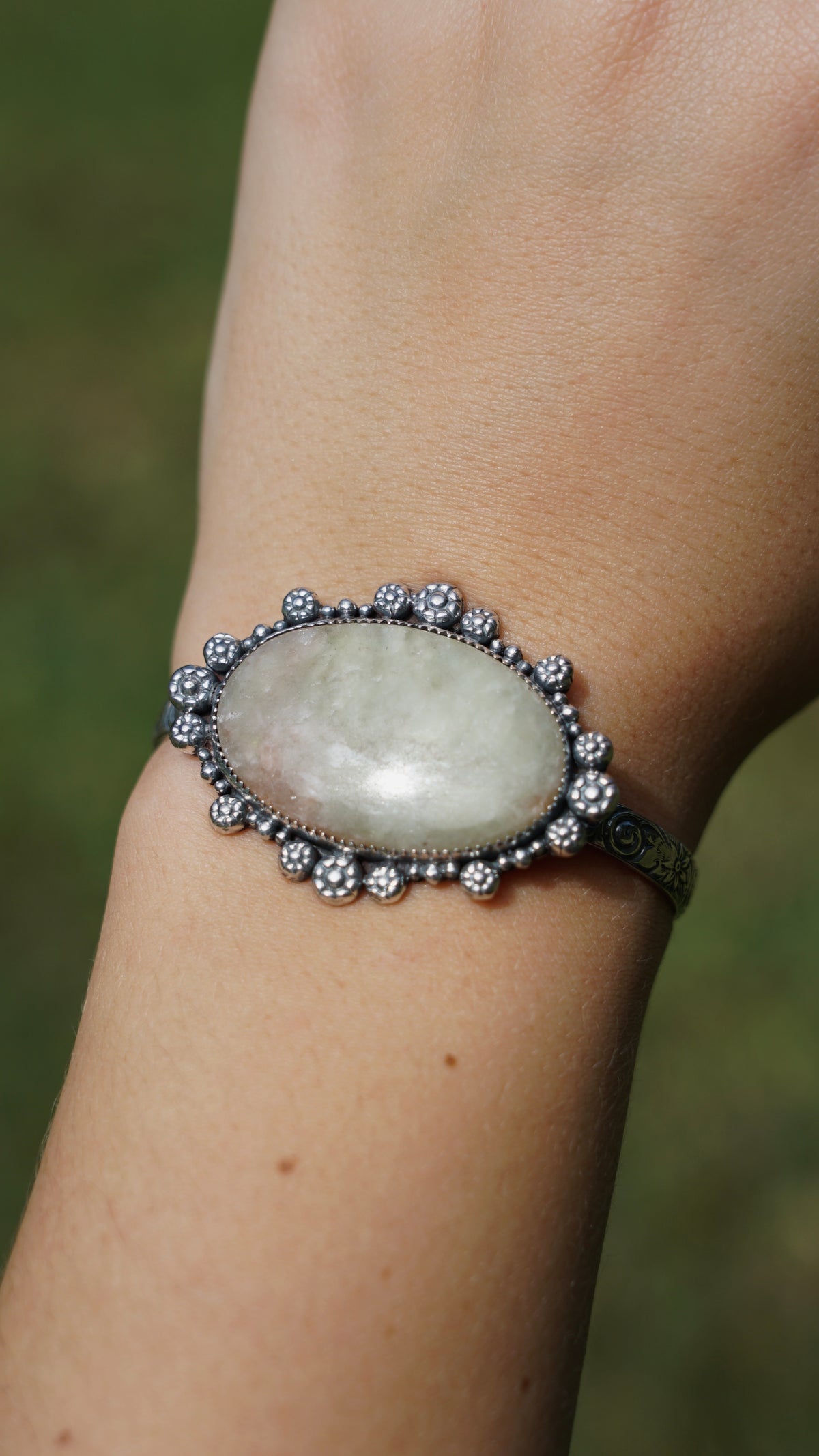 Seraphinite Cabochon cuff