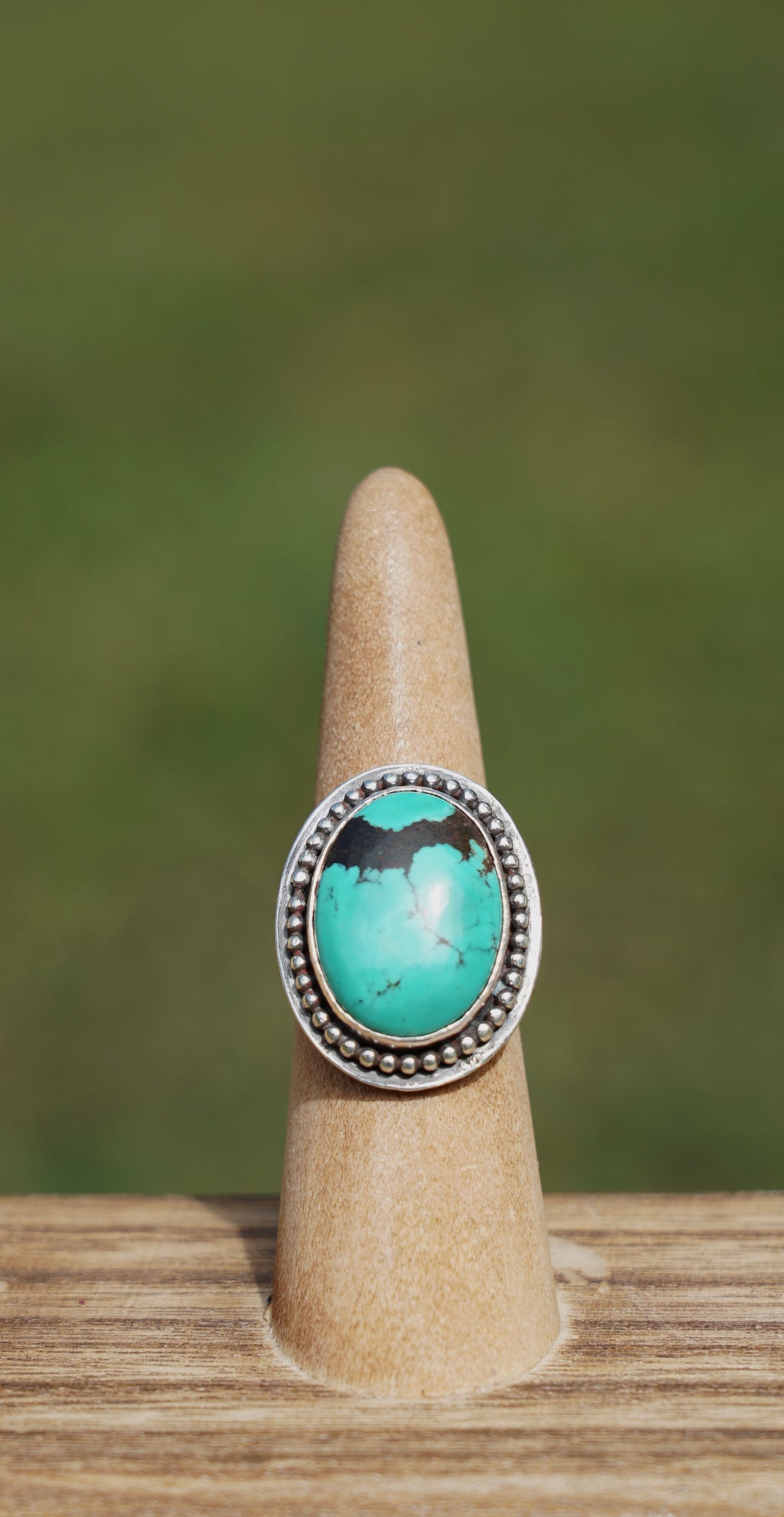 beaded turquoise ring