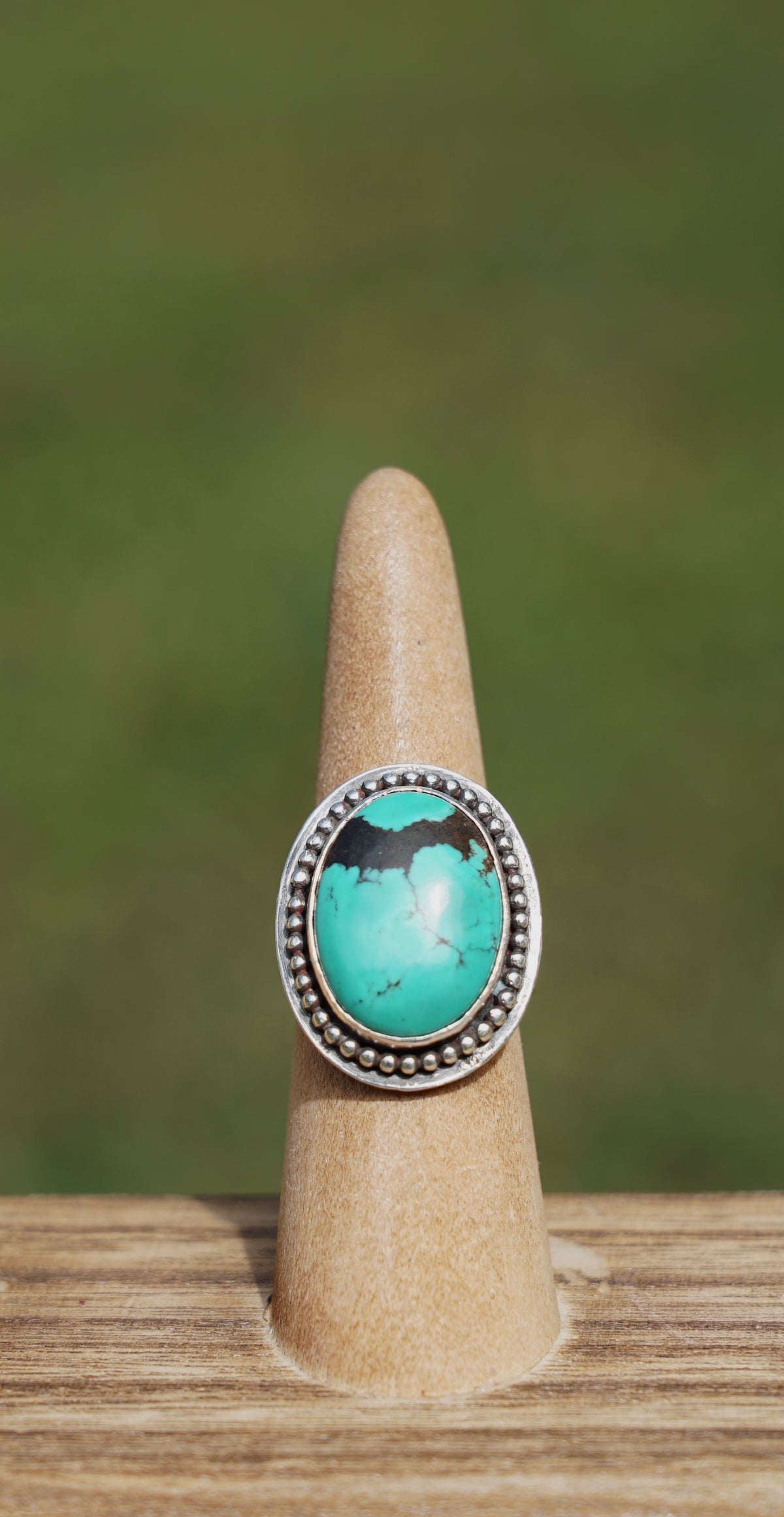 beaded turquoise ring