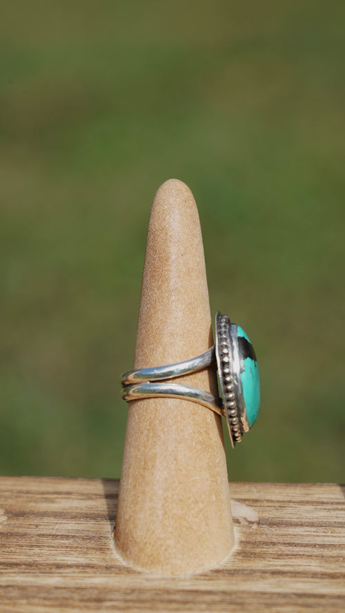 beaded turquoise ring