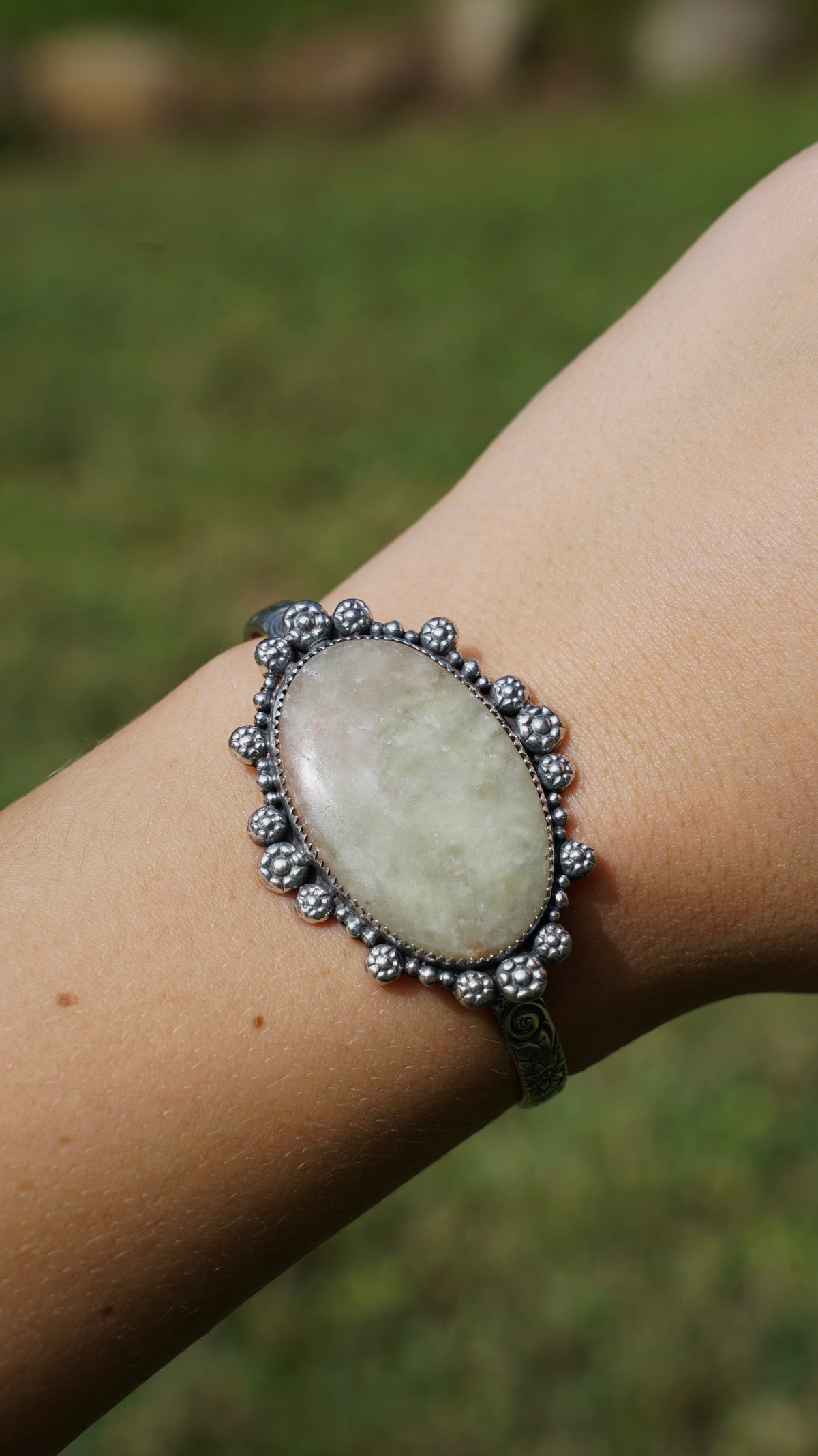Seraphinite Cabochon cuff