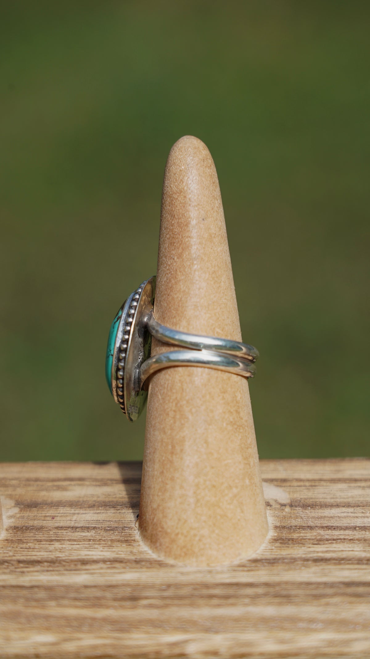 beaded turquoise ring