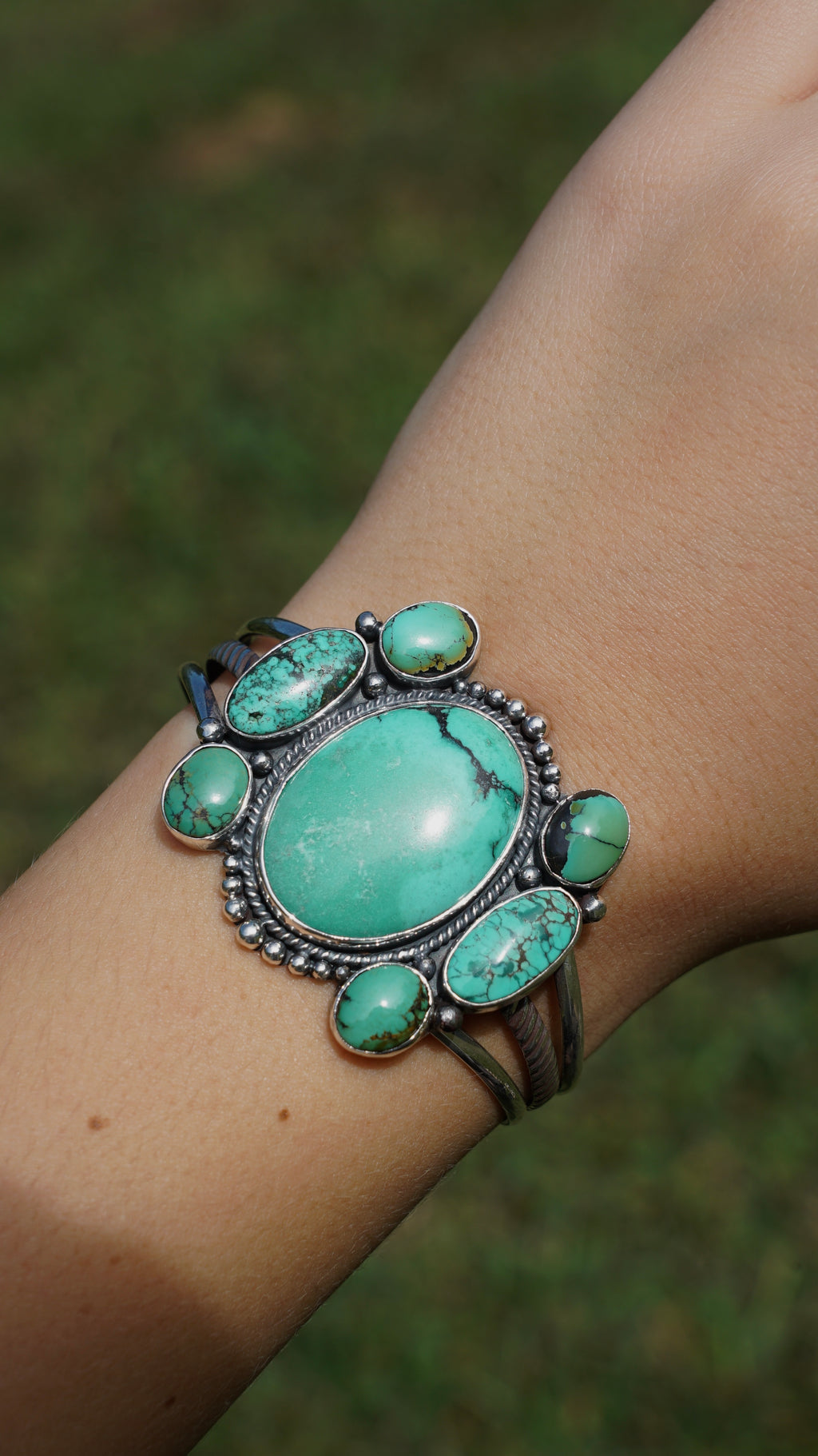 Turquoise statuent cuff