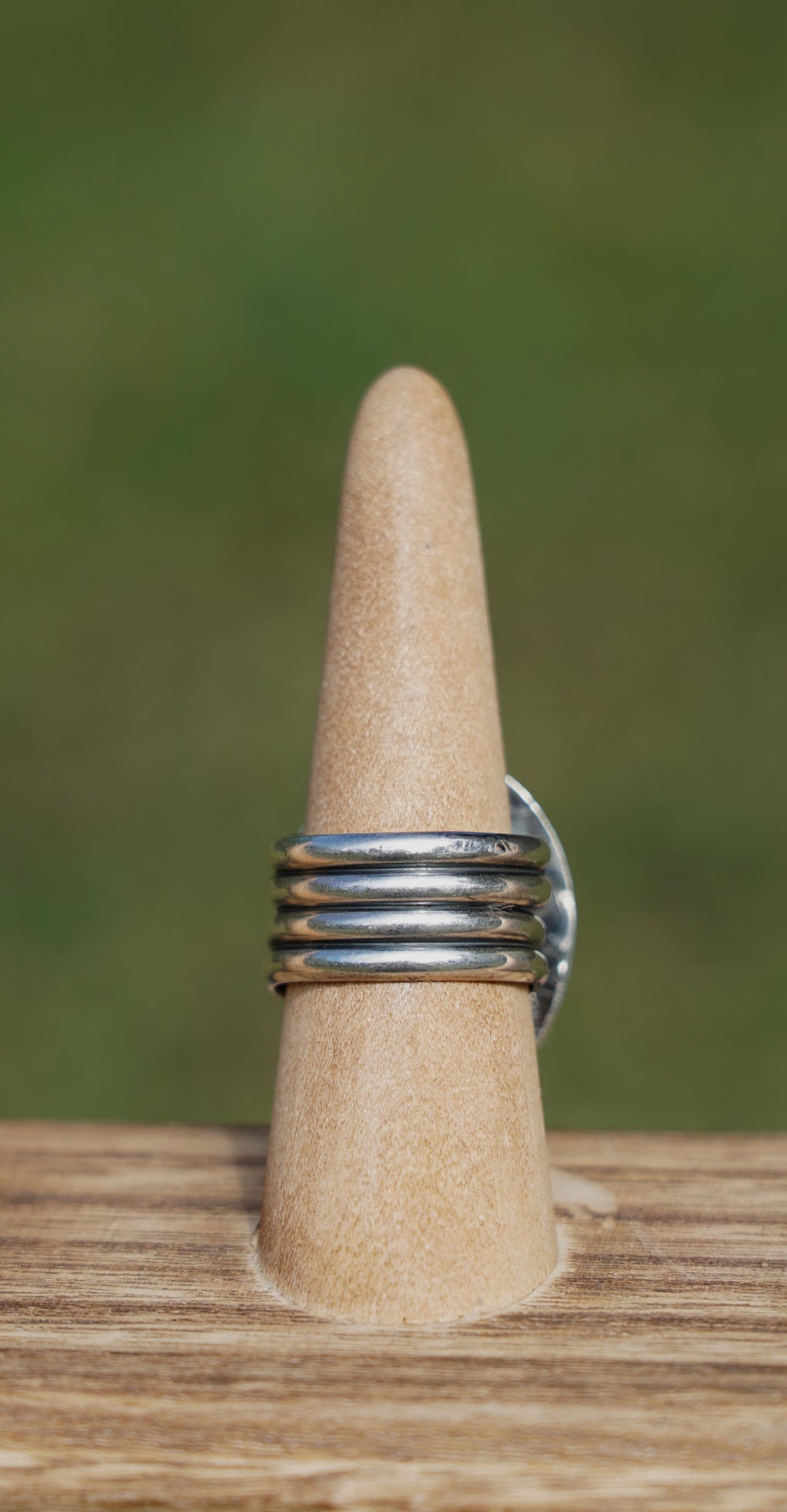bead turquoise wide band ring